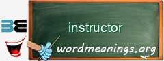 WordMeaning blackboard for instructor